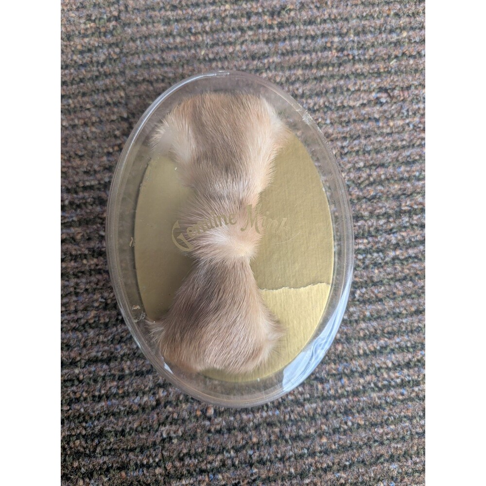 Vintage 1950s Genuine Mink Fur Bow Hair Clip, New With Box